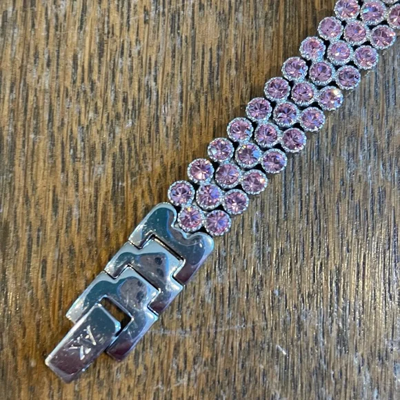Anne Klein Rhinestone Pink Silver Watch - Picture 5 of 10